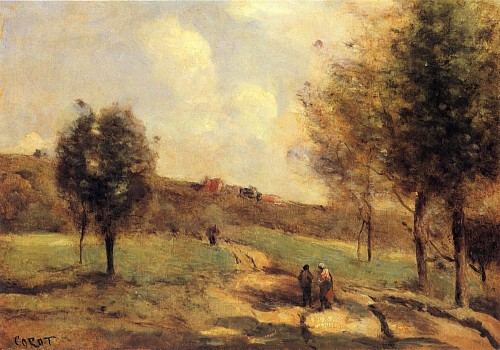 Exhibition: Jean Baptiste Camille Corot, Work: Coubron - Route Montante