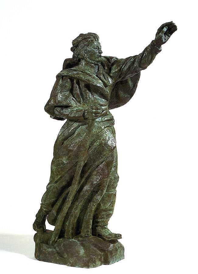 Antoine Bourdelle, Adam Mickiewicz (Le Poete), 1924
Bronze, 102 1/2 x 42 1/4 x 65 1/2 in. (260.4 x 107.3 x 166.4 cm)
Male figure standing with left arm raised
BOU-002-SC