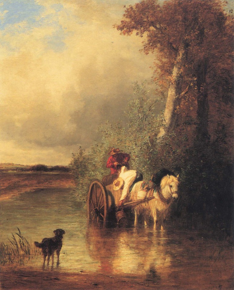 Constant Troyon, Field Workers Near a Stream, ca. 1849
Oil on canvas, 31 3/4 x 25 3/4 in. (80.6 x 65.4 cm)
TRO-001-PA